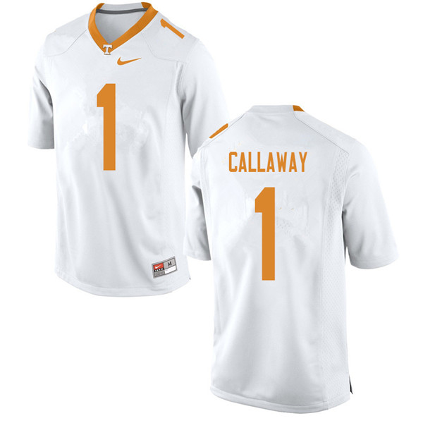 Men #1 Marquez Callaway Tennessee Volunteers College Football Jerseys Sale-White